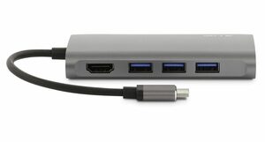 LMP USB-C Video Hub 5 Port: HDMI, 3x USB 3.0, USB-C port Space gray