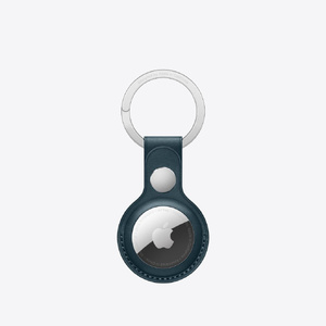 Apple AirTag Leather Key Ring Baltic Blue