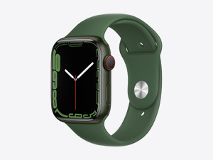 Apple Watch Series 7, Green Aluminum Case with Clover Green Sport Band 45mm, GPS + Cellular