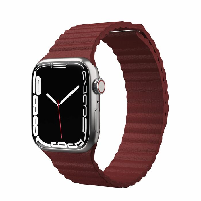 NextOne 42/44mm Apple Watch Leather Loop - Claret