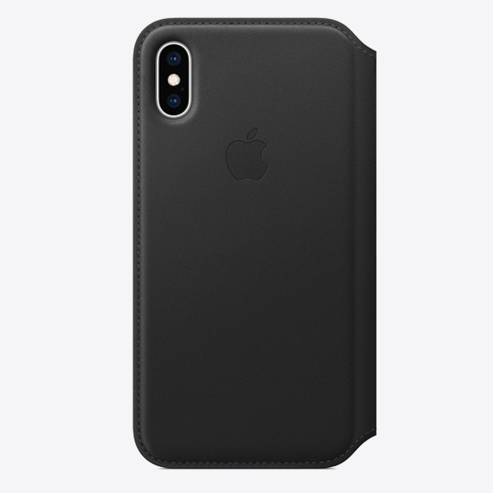 Apple iPhone XS Leather Folio Black
