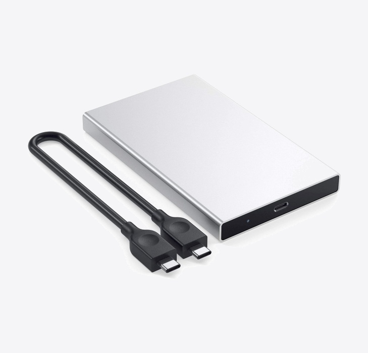 Satechi Aluminum Type-C HDD, SSD Enclosure 2.5inch Silver