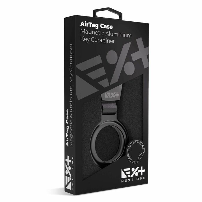 NextOne AirTag Magnetic Aluminium Key Carabiner - Black