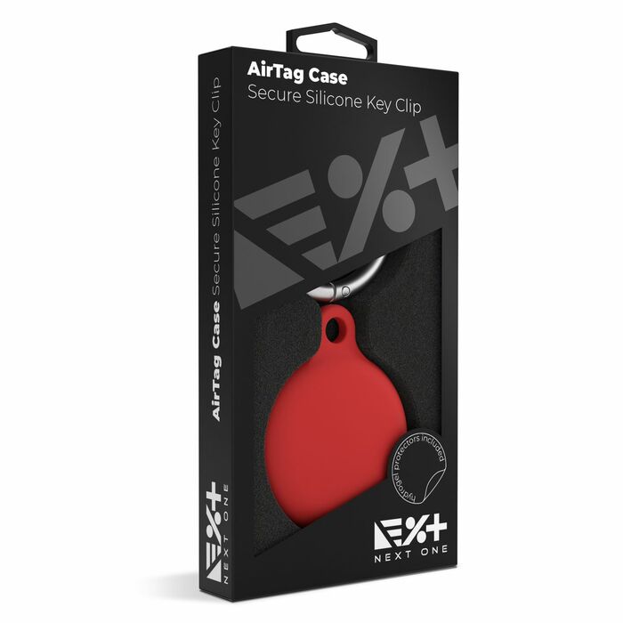 NextOne AirTag Secure Silicone Key Clip - Red