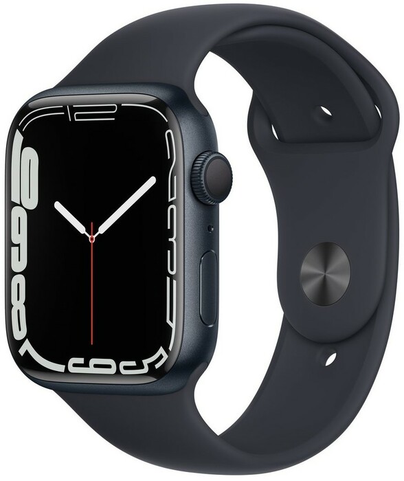 Apple Watch Series 7, Midnight Aluminum Case with Midnight Sport Band 41mm, GPS