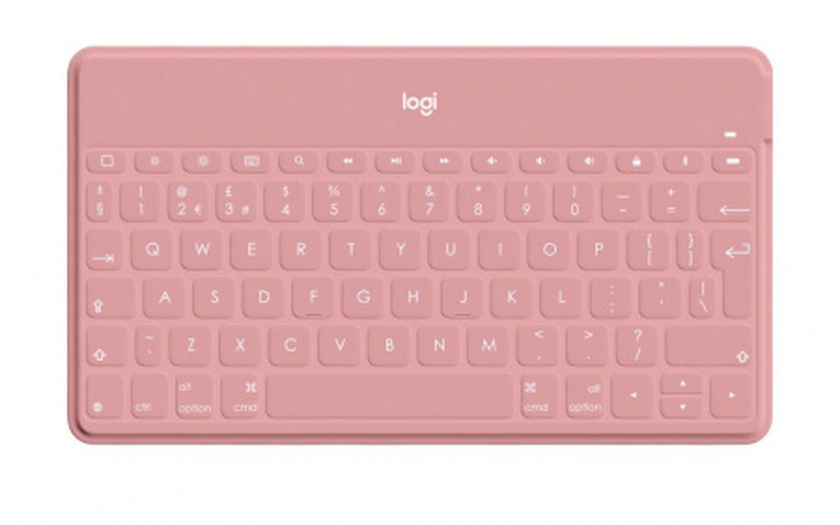 Logitech Keys-to-go Ultra-light, Ultra-Portable Bluetooth Keyboard for iPhone, iPad, Apple TV and Mac - BlushPink - UK
