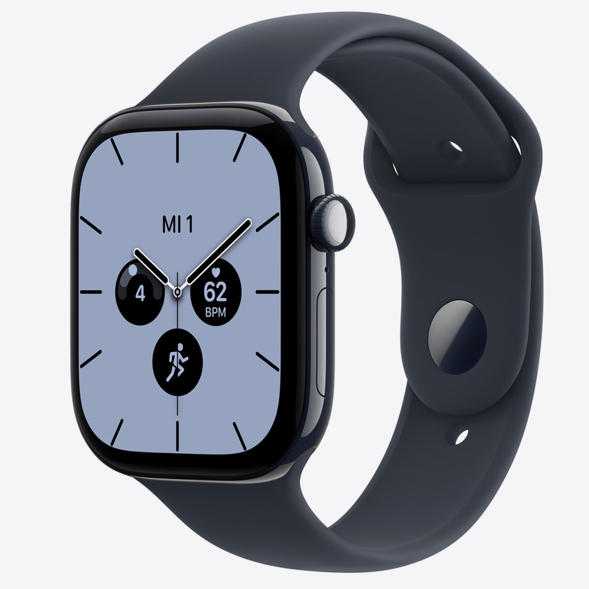 Apple Watch S12 Cellular 46mm Night Blue Ceramic Case with Navy Blue Sport Band - S/M