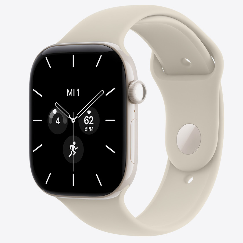 Apple Watch S12 Cellular 46mm Pearl White Ceramic Case with Sand Sport Band - M/L