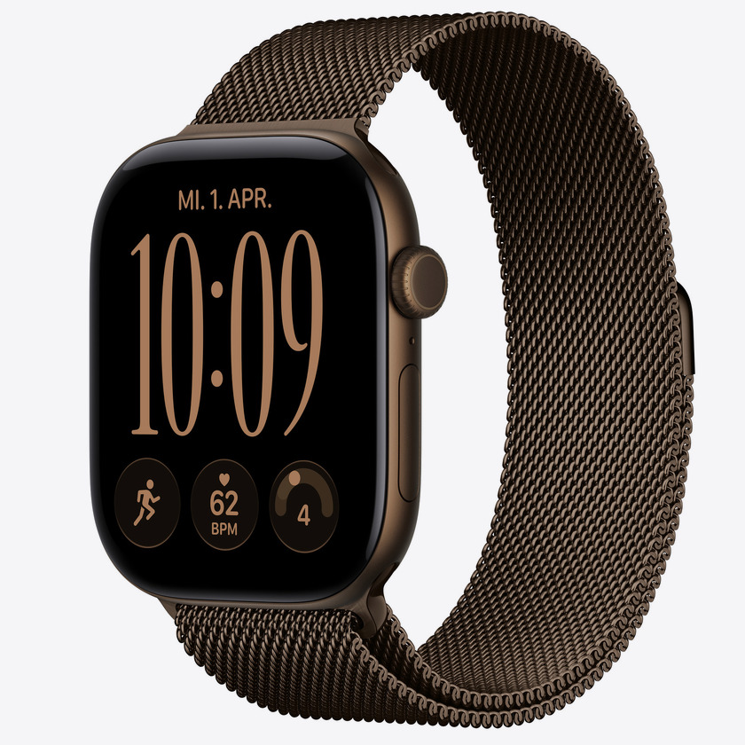 Apple Watch S12 GPS 46mm Dark Bronze Aluminium Case with Dark Bronze Milanese Loop - M/L