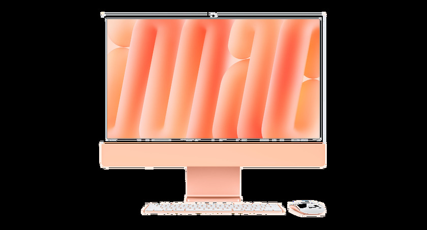 iMac 24" Retina 4.5K Display с Apple M4 с 8-Core CPU, 8-Core GPU, 16GB RAM, 256GB SSD - Orange, Intl. Engl. клавиатура