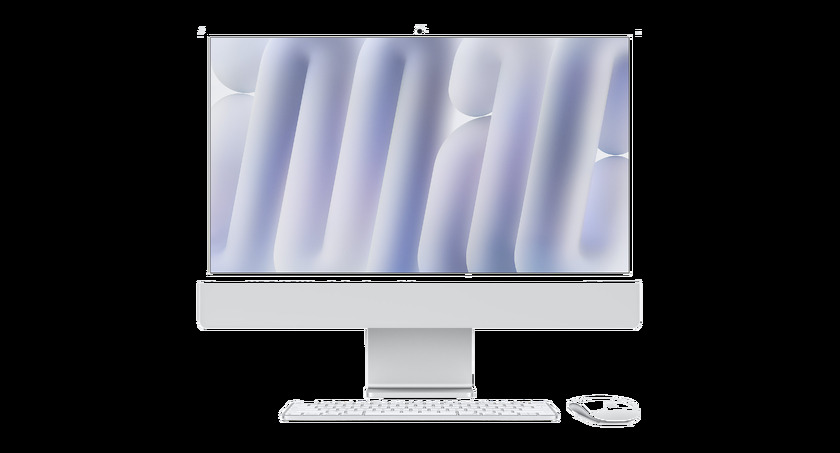 iMac 24" Retina 4.5K Display с Apple M4 с 10-Core CPU, 10-Core GPU, 16GB RAM, 256GB SSD - Silver, Intl. Engl. клавиатура