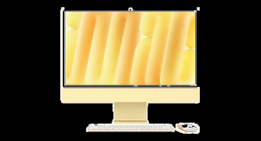 iMac 24" Retina 4.5K Display с Apple M4 с 10-Core CPU, 10-Core GPU, 24GB RAM, 512GB SSD - Yellow, Intl. Engl. клавиатура