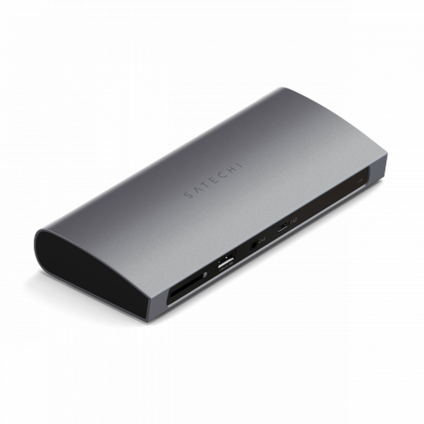 Satechi Aluminium Thunderbolt 4 Dock (1xT4 P 96W,3x T4 40Gbps 15W,Ethernet,3xUSB-A 3.2 10 Gbps,1xUSB-A 2.0 charging,SDcard,3.5mm audio) EU version - Space Grey