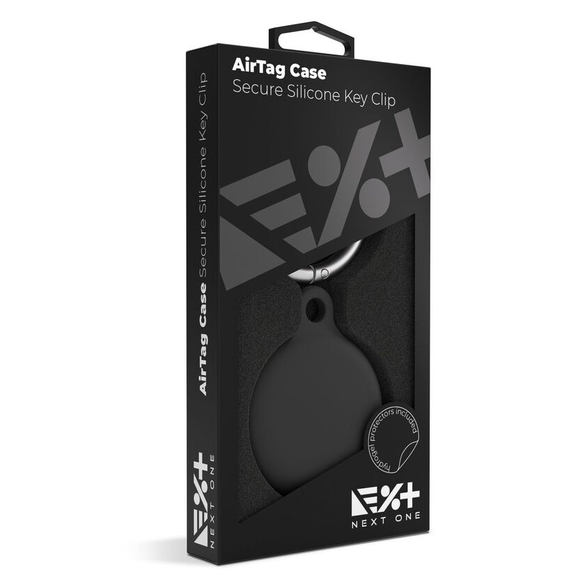 NextOne AirTag Secure Silicone Key Clip - Black