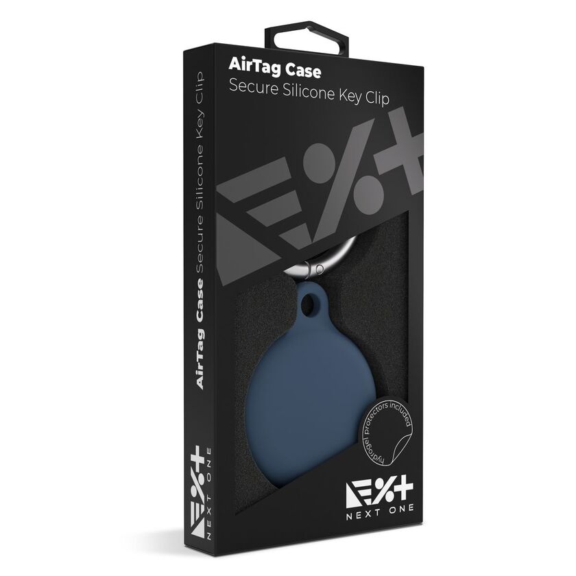 NextOne AirTag Secure Silicone Key Clip - Blue