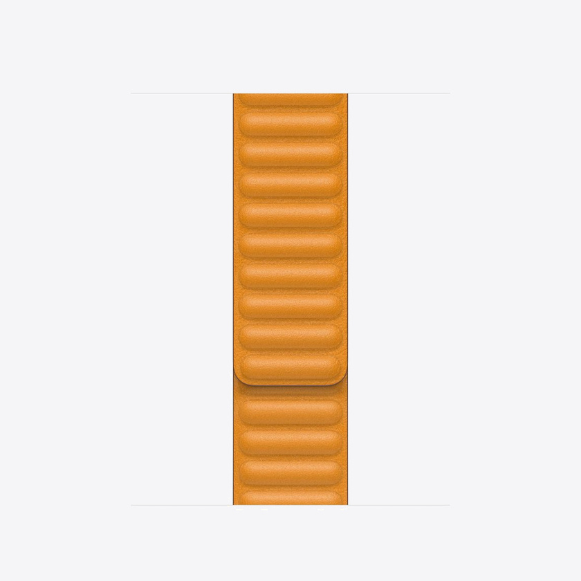 Apple Watch 40mm Band California Poppy Leather Link Large (Seasonal Fall 2020)